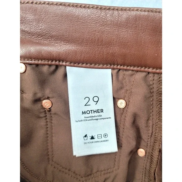 MOTHER High Waisted Rail Skimp Pants - Friar Brown, Wax on Wax Off - Picture 7 of 10